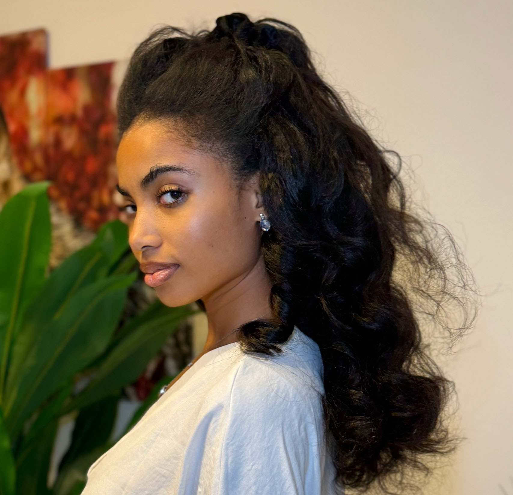 Silky Kinky Straight V-Part Wig — Three Bundles, 200% Density